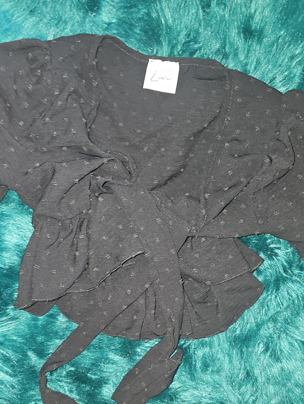 Black crop top lace